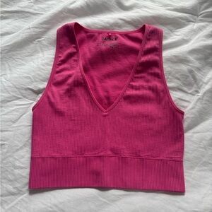 Garage Pink Crop Tank Top